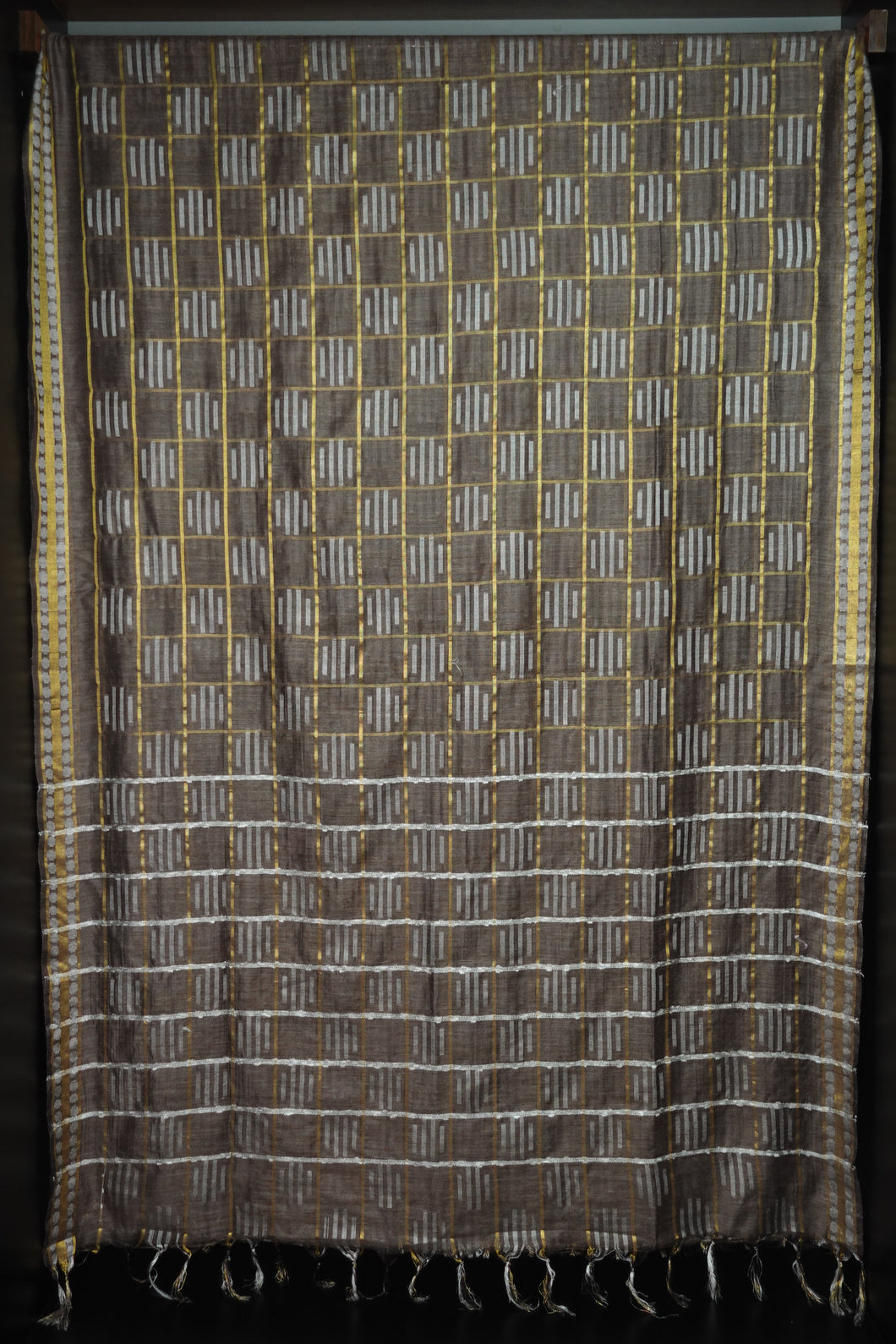 Power loom Woven Bagalpuri Linen Finish Sarees  | Ready-to-wear | MRD265