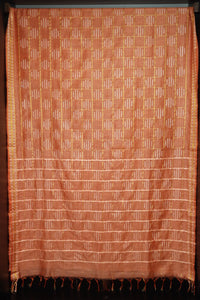 Power loom Woven Bagalpuri Linen Finish Sarees  | Ready-to-wear | MRD265