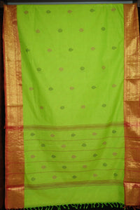 Kanchi Cotton Sarees With Traditional Border Designs | VR222