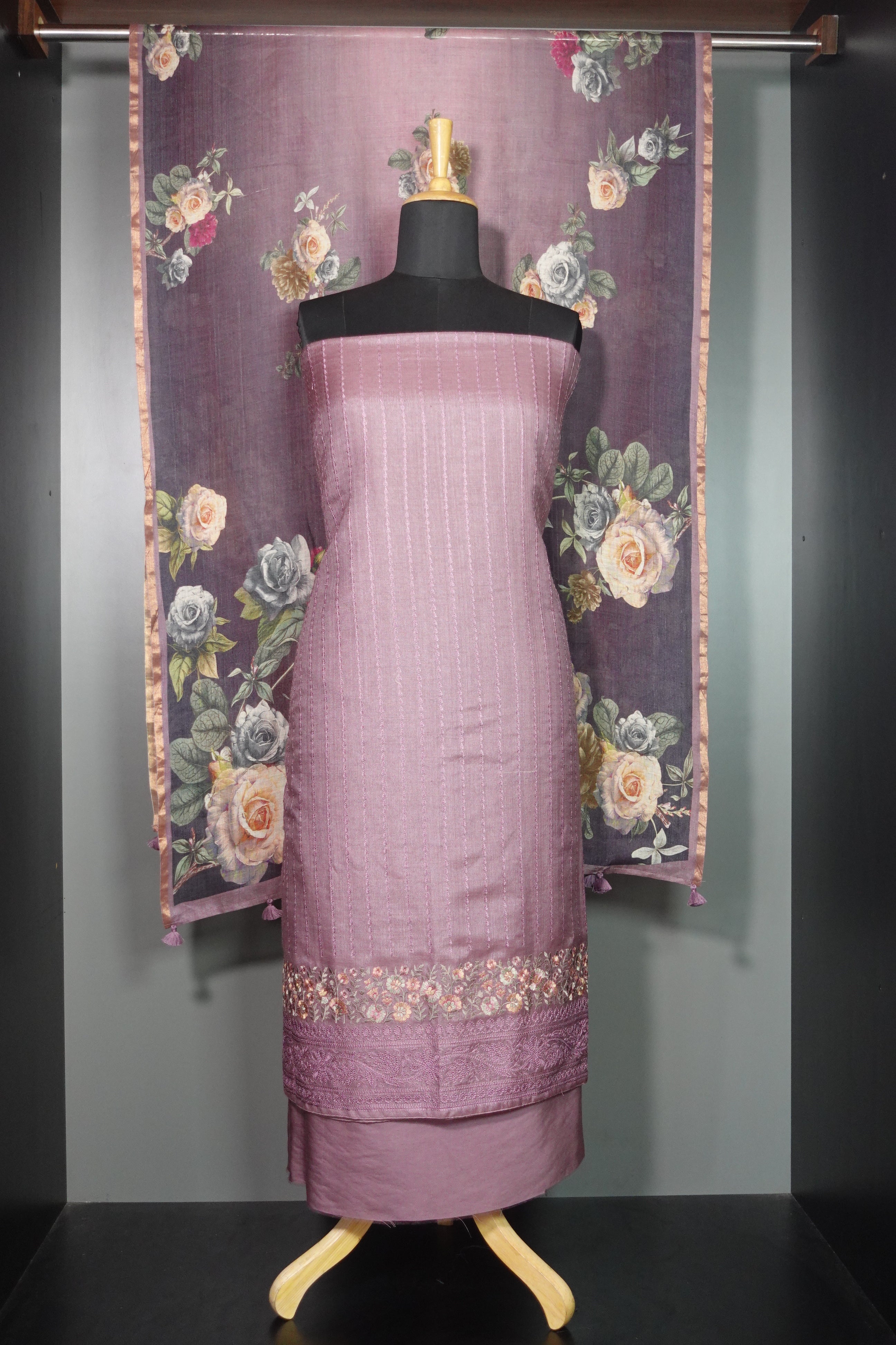 Screen Printed Linen Salwar Set | JCL774