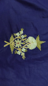 Navy blue colour kashmiri embroidered cotton salwar set | HK153