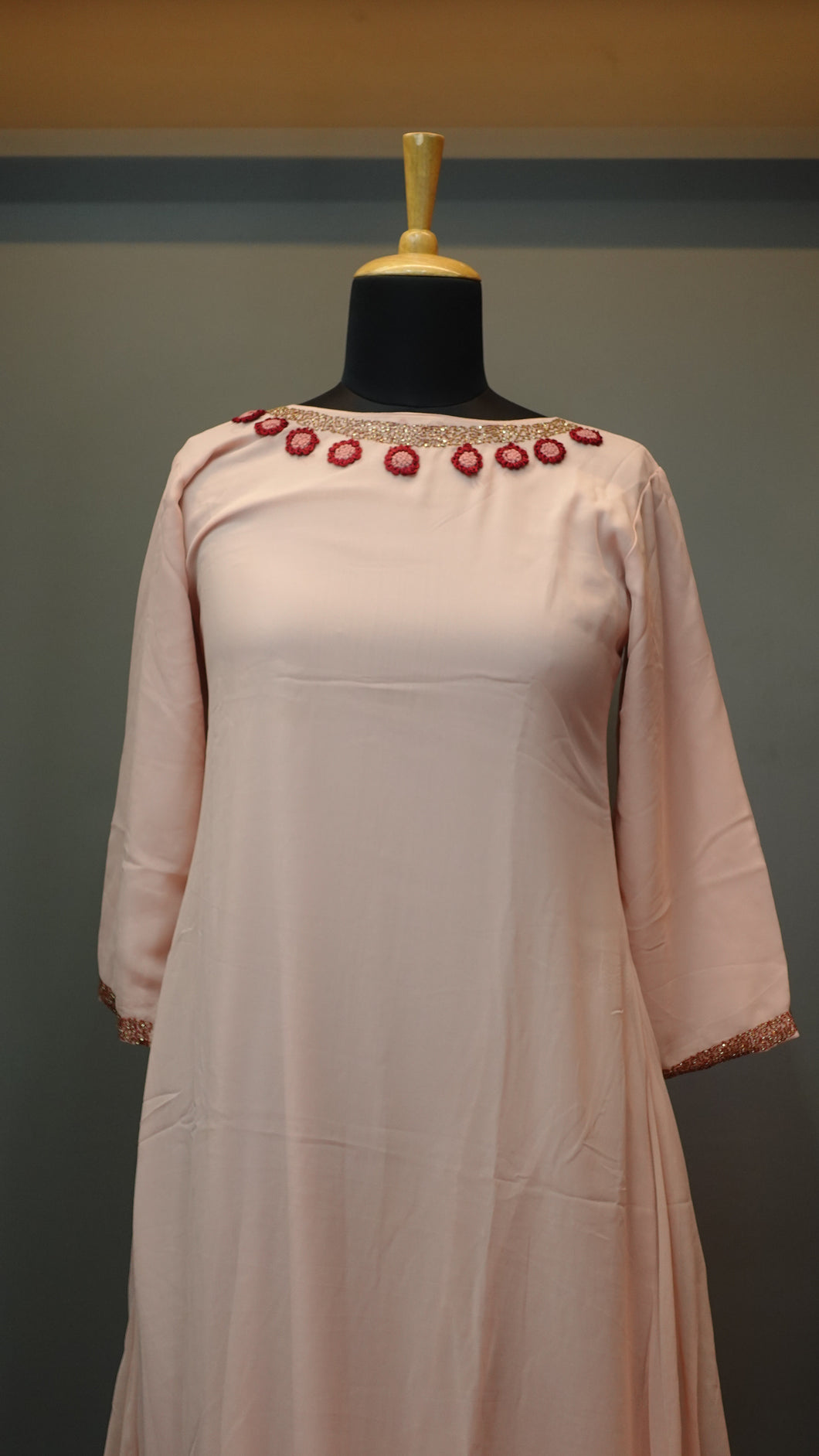 A-Line Patterned Faux Georgette Kurta | NI135