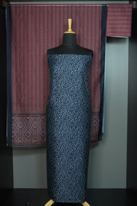 Ajark Digital Printed Semi Silk Salwar Set | NA293