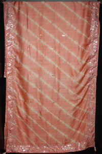 Shibori Pattern Dyed Desi Tussar Sarees | SBS412