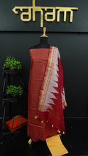Maroon and yellow color combination Bhagalpuri linen salwar set | SH113 | New code: SH123 A