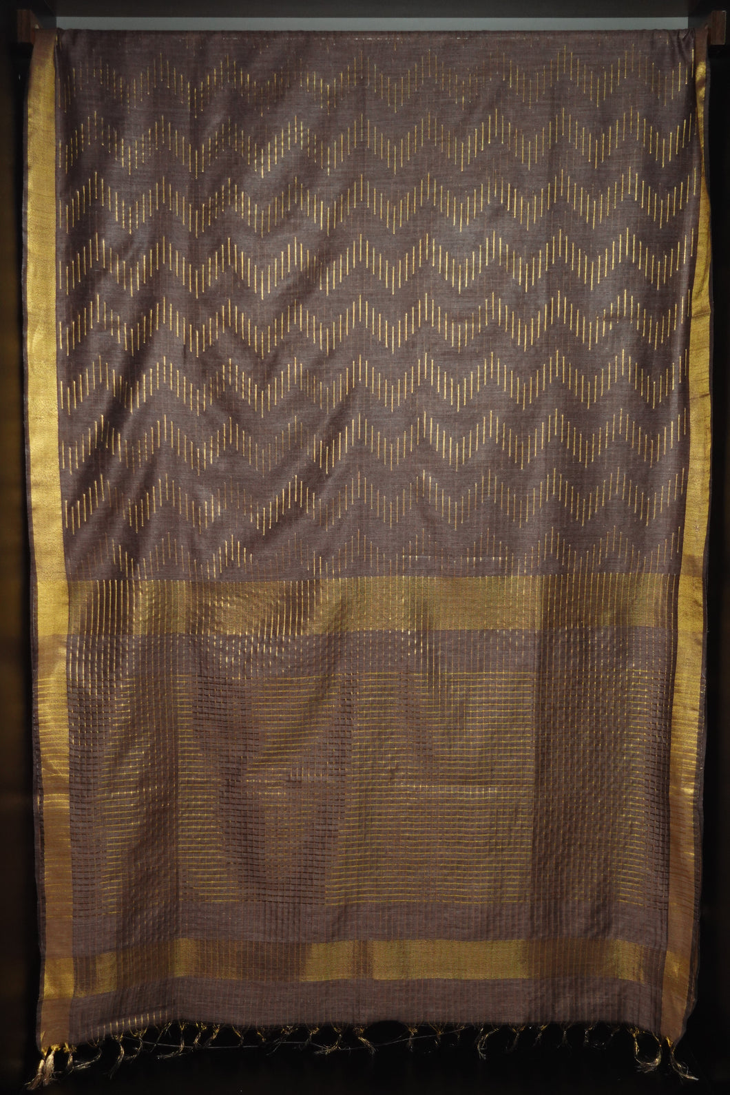 Bhagalpuri linen finish sarees with zari weave patterns | MRD240