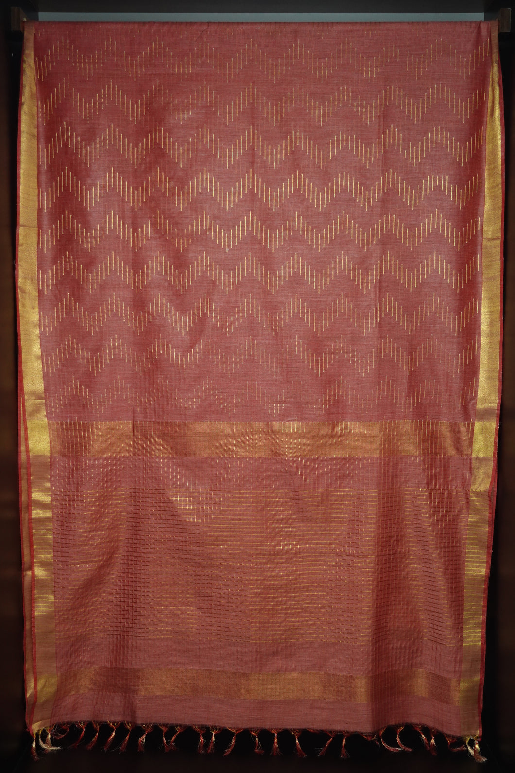 Bhagalpuri linen finish sarees with zari weave patterns | MRD240