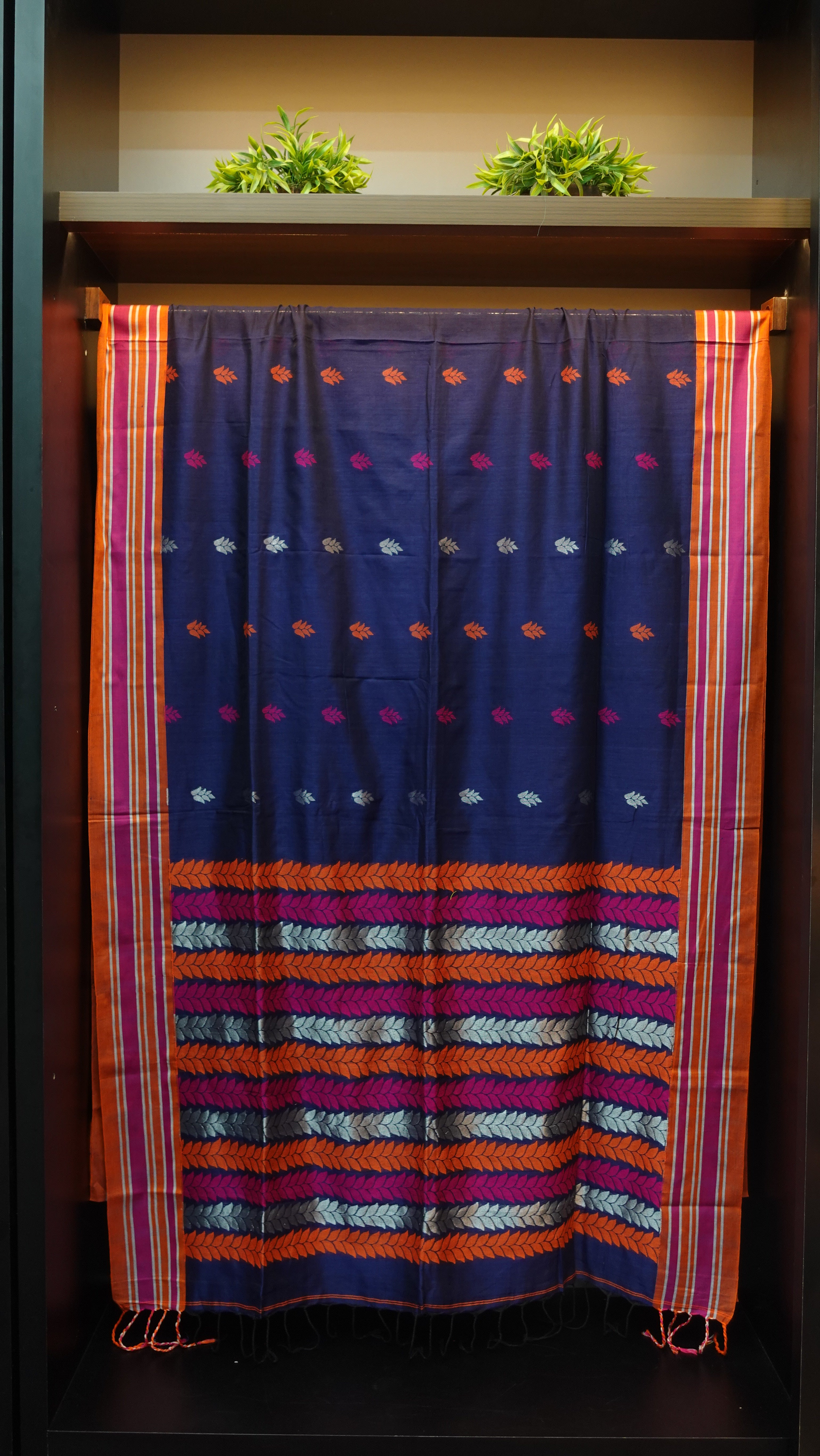 Thread Woven Buta Detailed Balussery Cotton Saree | AB228