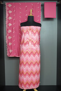 Screen Printed Cotton Salwar Sets With Zig Zag Pattern | PF923