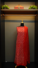 Red colour Hand Embroidered Cotton Chikankari Salwar Set | SR291