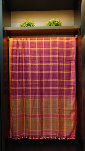 Bhagalpuri linen sarees with silver zari borders | MRD237