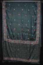 Unique Kantha Embroidered Tussar Sarees  | ARS161