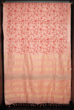 Tissue Finished Embroidered Semi Silk Saree | MNH159
