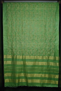 Tissue Finished Embroidered Semi Silk Saree | MNH159