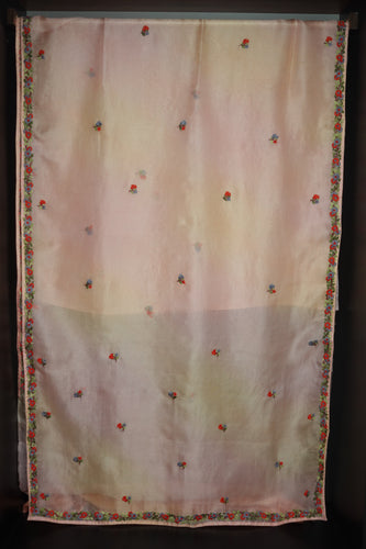 Organza saree with heavy embroidery | SBS375