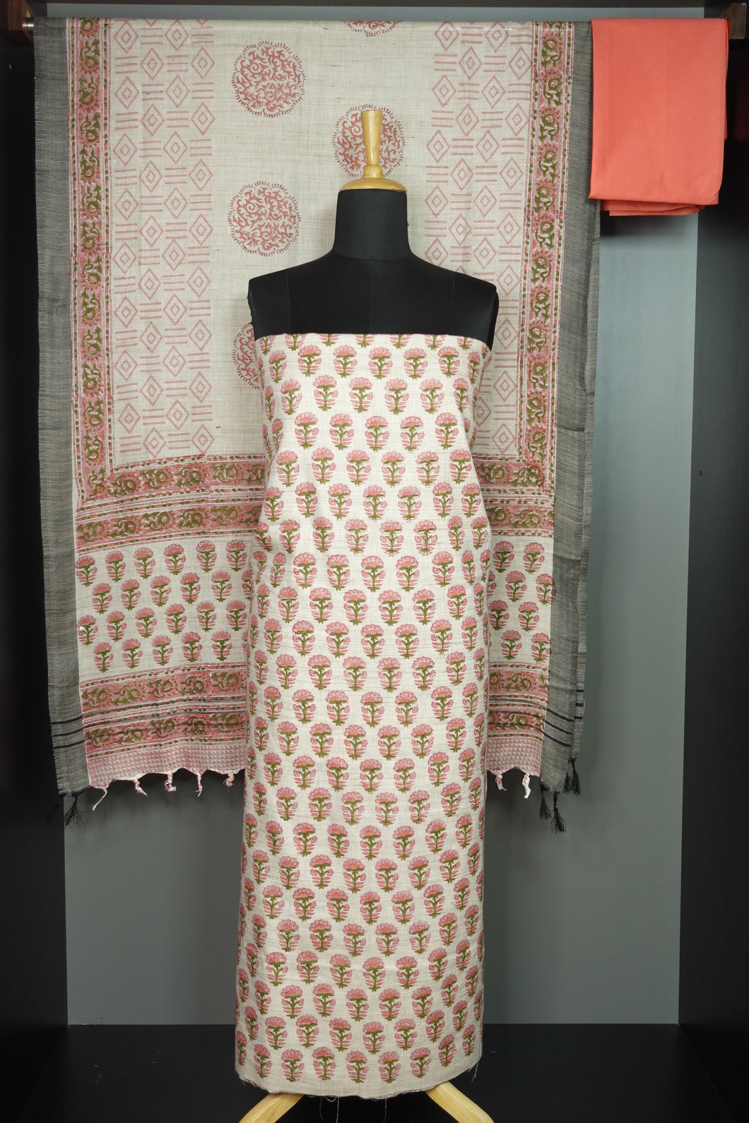 Pashmina Weaved Cotton Salwar Set | AF170