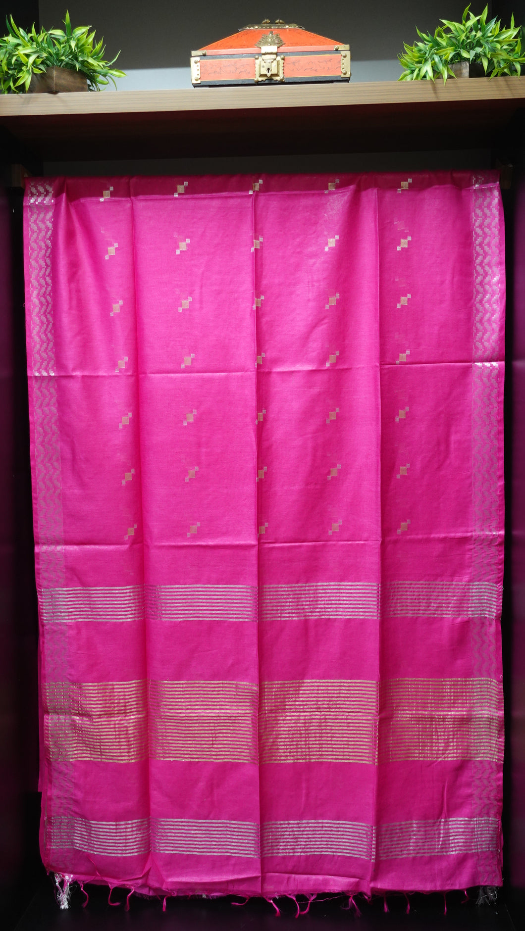 Bhagalpuri Linen Finish Sarees with Zari Weave Patterns | MRD244