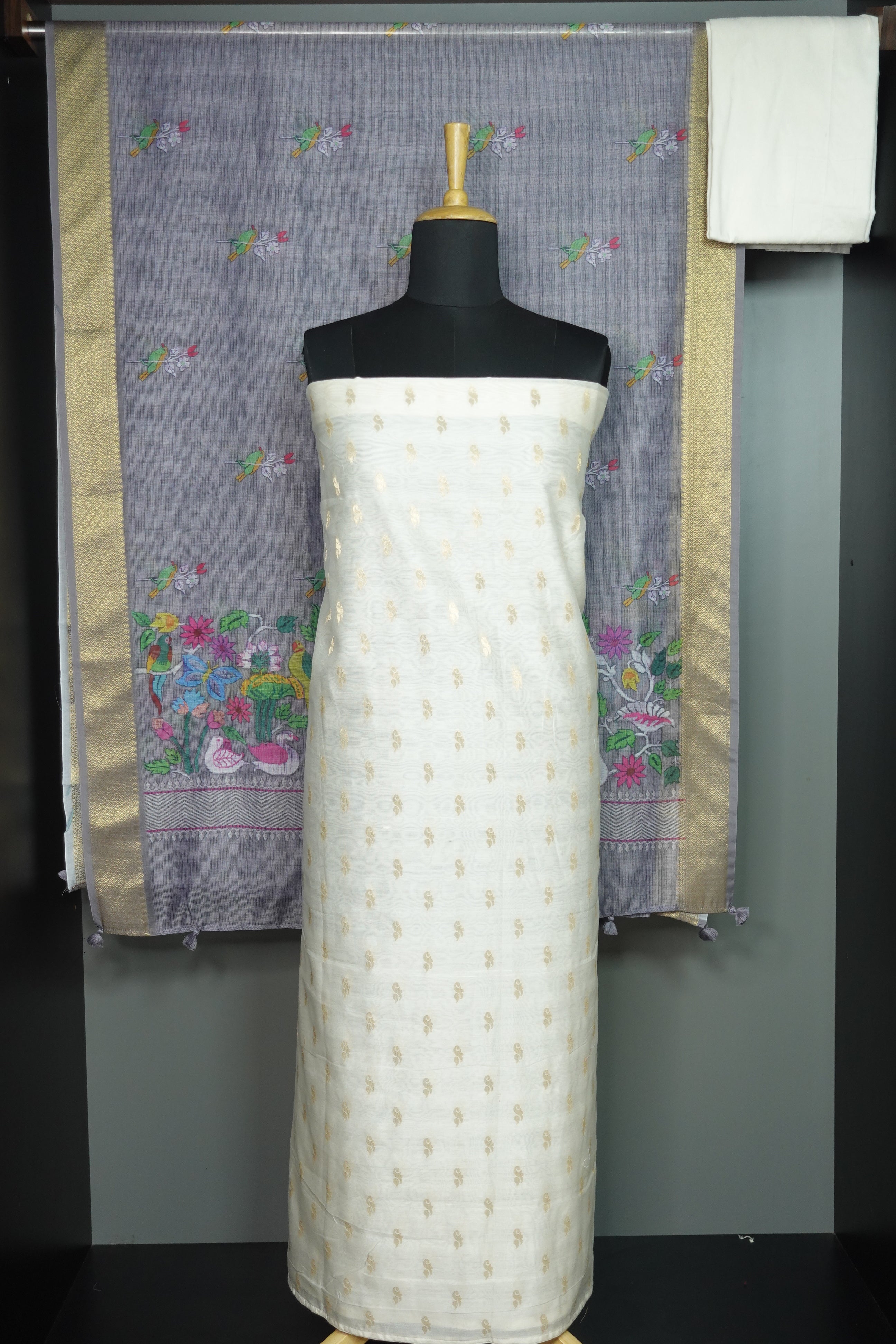 Chanderi Salwar Set with Banarasi Bhutas | JCL681