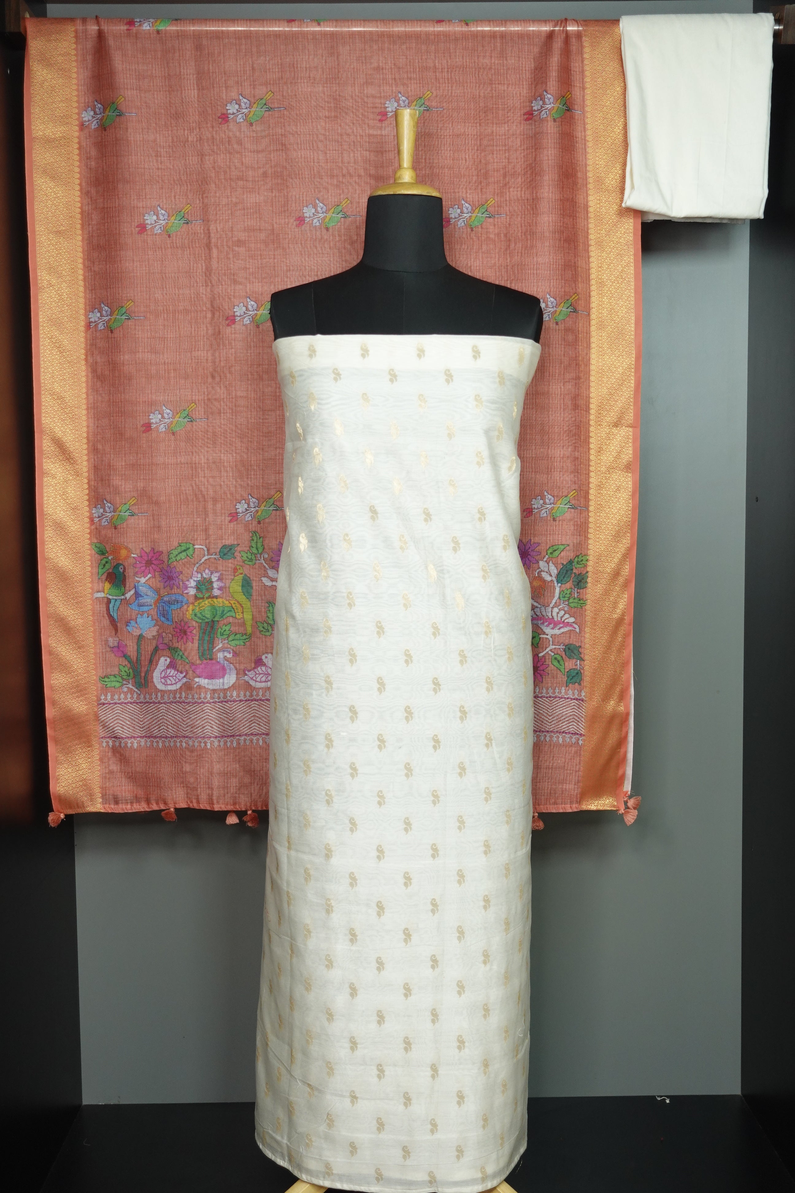 Chanderi Salwar Set with Banarasi Bhutas | JCL681