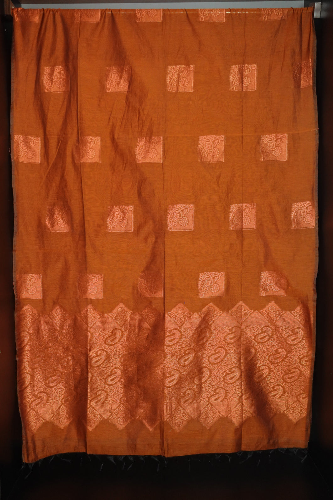 Copper Zari Cotton Silk Sarees | KRK151