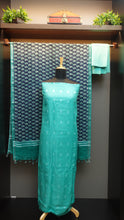 Linen Salwar Sets with Silver Weave Buttas | JCL593
