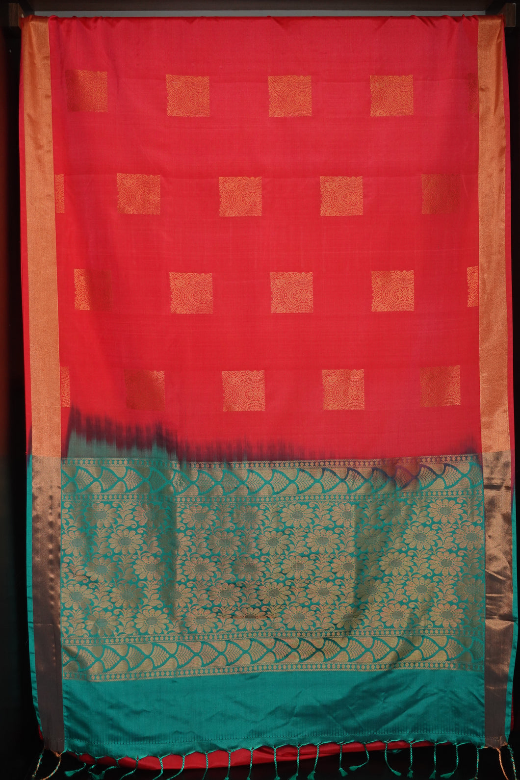 Bright Pink Peach Semi Silk Sarees | KRK162