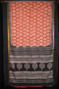 Hand Block Printed Assamese silk Sarees | VFC268