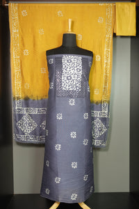 Batik Printed Semi Silk Salwar Sets Unstitched | HY193