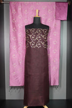 Jute finished cross stitch salwar set | SW1238