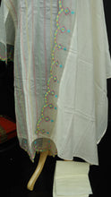 Cream colour semi stitched muslin salwar set | IO148