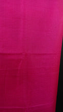 Peach and pink color combination check silky kota saree  | HU102