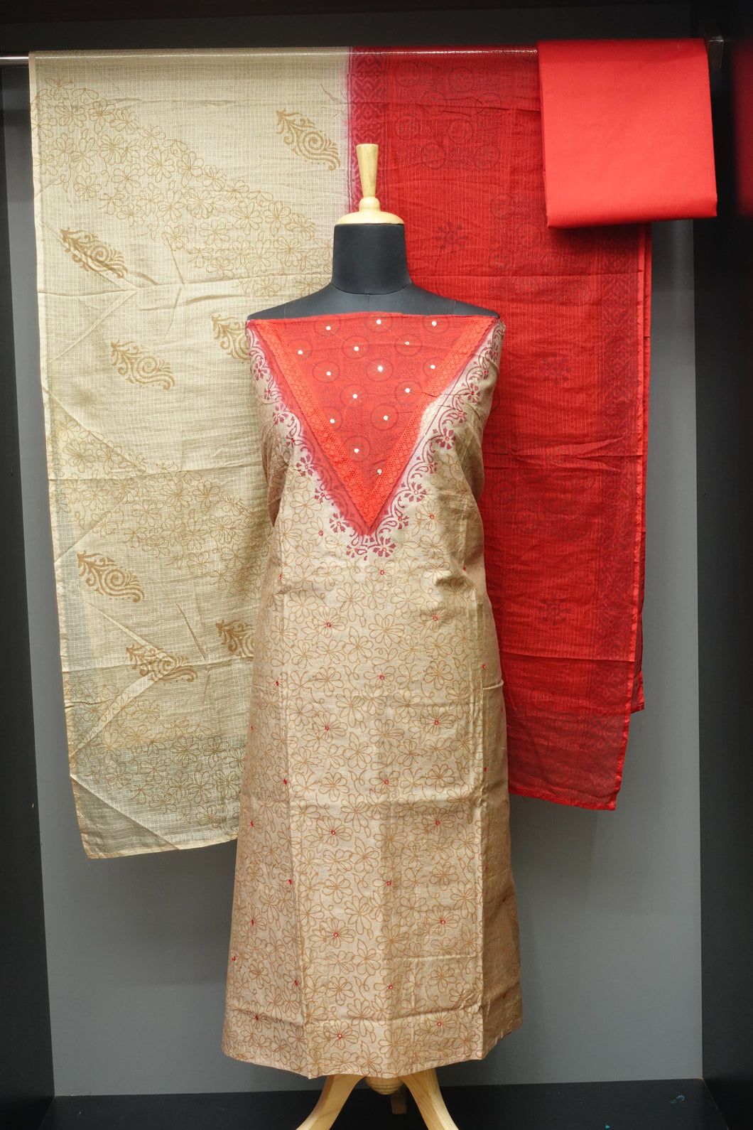 Block Printed Supernet Kota Salwar Sets | SW1119