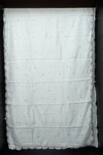 White Colour Embroidered Semi Silk Finish Sarees | ACT632