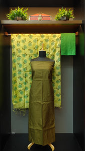 Slub chanderi salwar sets with weave patterns | SS819
