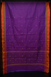 Kanchi Cotton Sarees With Weave Patterns | VR149