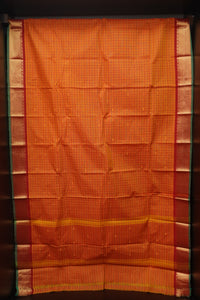 Kanchi Cotton Sarees With Weave Patterns | VR158