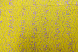 Bright Yellow Kantha Hand Embroidered Blouse Piece in Cotton Material | SA160