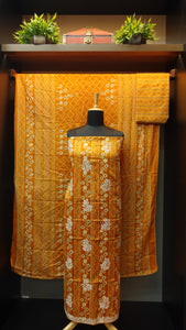 Ikat pattern screen printed glazed cotton salwar sets | NI228