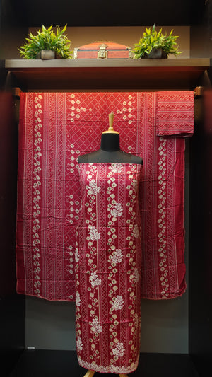 Ikat pattern screen printed glazed cotton salwar sets | NI228
