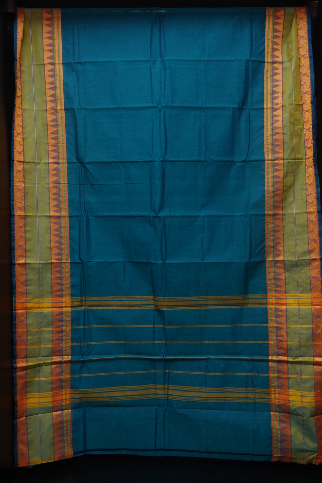 Temple Border Detailed Kanchi Cotton Saree | VR179