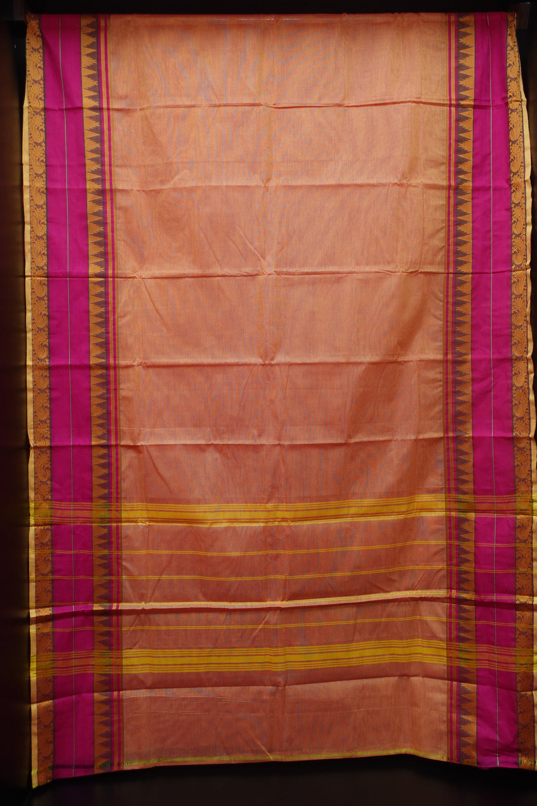 Temple Border Detailed Kanchi Cotton Saree | VR179