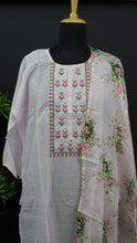 Pink color semi stitched party wear muslin salwar set | IO170