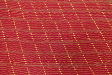 Bright Maroon Kantha Hand Embroidered Blouse Piece in Cotton Material | SA154