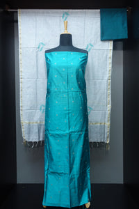 Slub Chanderi Salwar Sets With Weave Pattern | SS872
