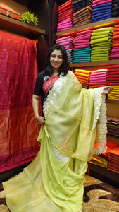 Partywear embroidered organza sarees | SBS156