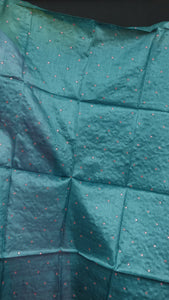 Onion pink and teal blue color combination tussar salwar set | ACT399