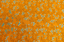 Orange Color Kantha Hand Embroidered Blouse Piece in Cotton Material | SA163