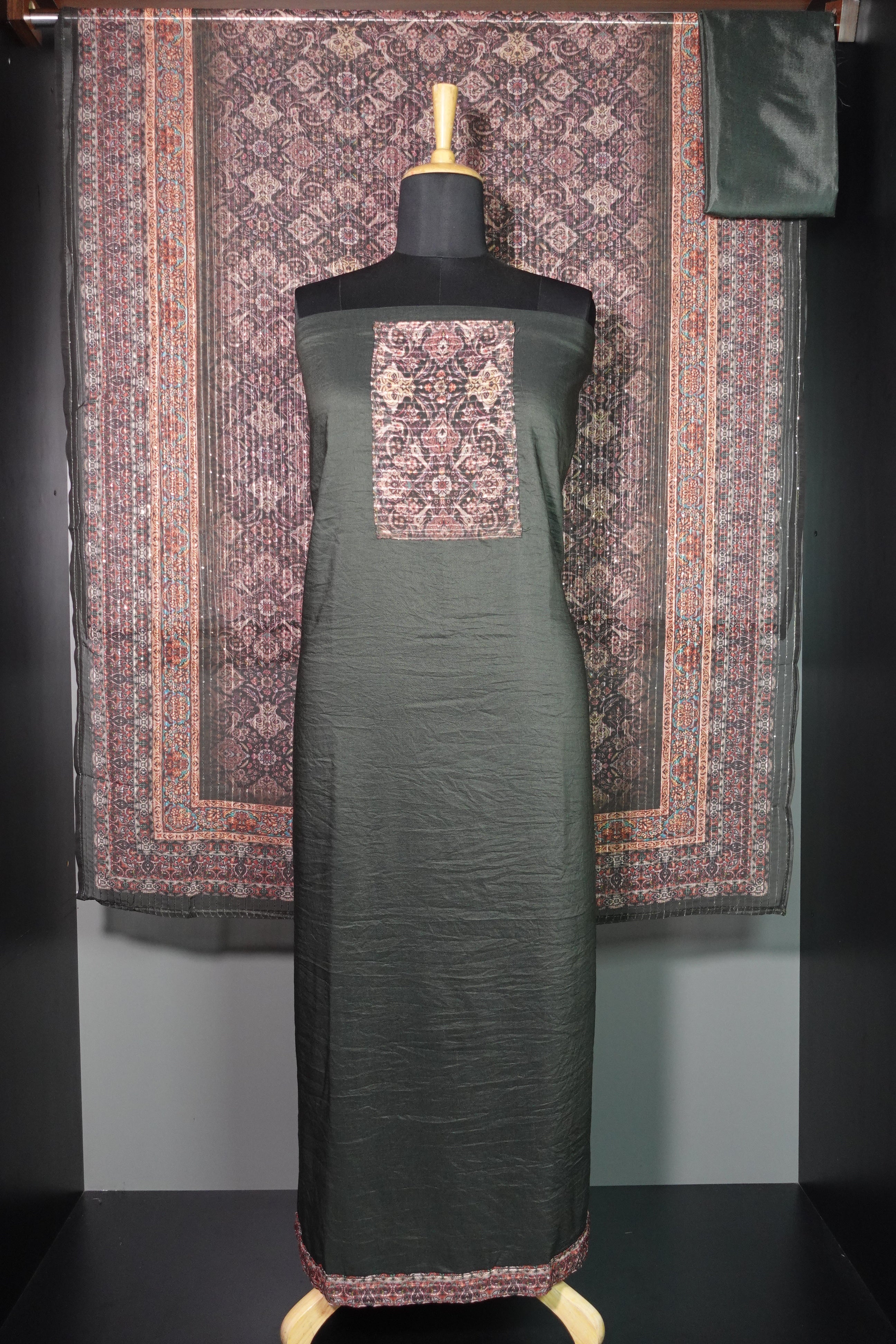 Digital Printed Semi Silk Salwar Set |NI516