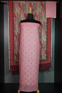 Cross Stitch Embroidered Linen Salwar Sets | JCL708