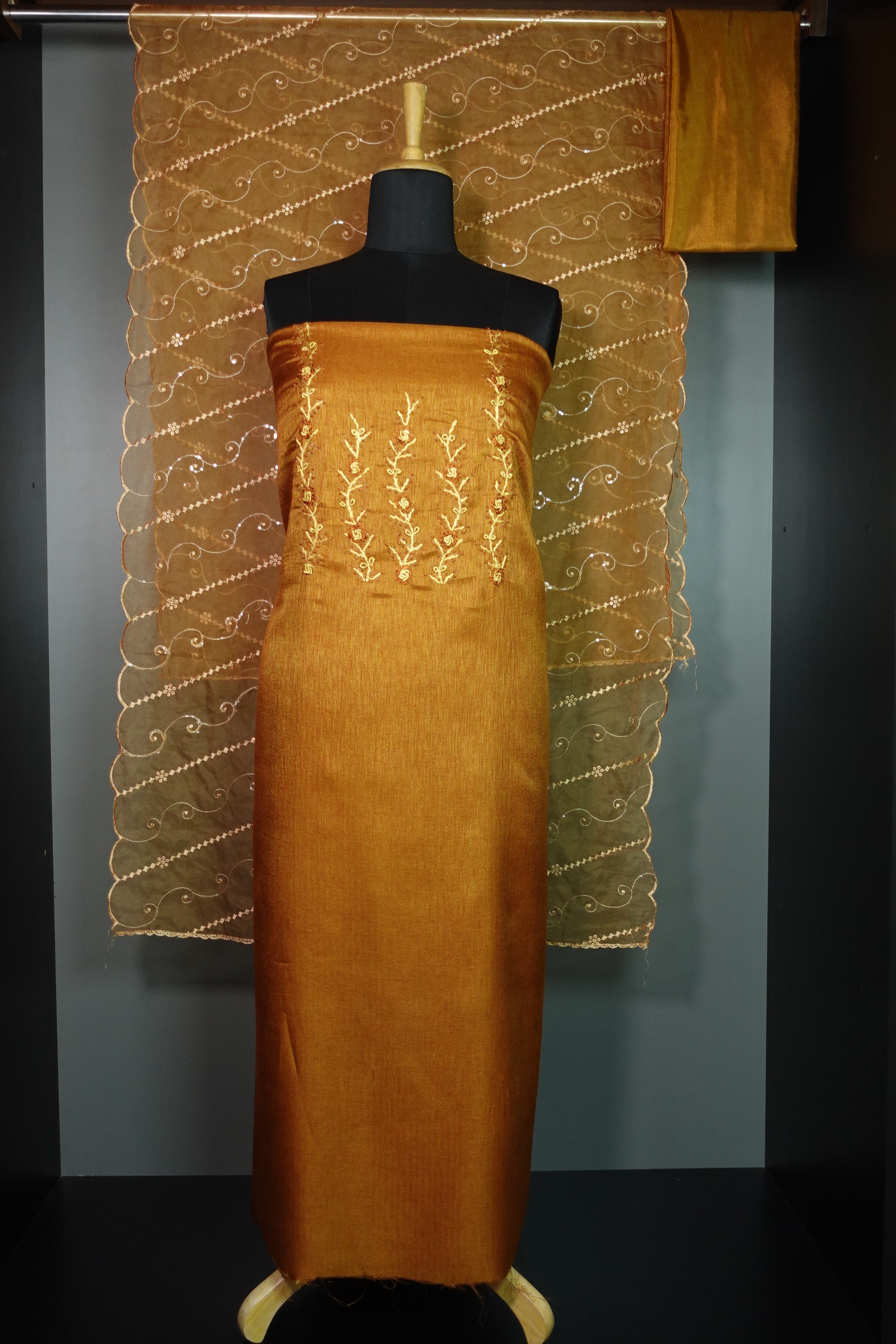 Pashmina Weaved Pattern Salwar Set | SW1266